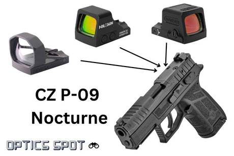 Which optics are compatible with the new CZ P-09 Nocturne